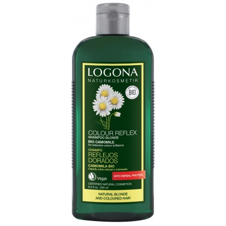 LOGONA Colour Reflex Shampoo with Chamomile (4 x 250ml) for vitiligo use